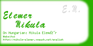 elemer mikula business card